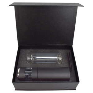 Ceramic Mug with Cork Bottom, Slim LED USB Flash Drive, Stylus Pen & Notebook Gift Set