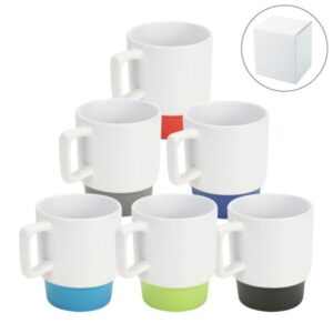 Ceramic Mugs with Bottom Clay in 12 Oz, Matte Finish