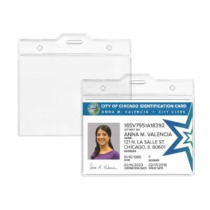 105 x 115 mm Clear Plastic ID Card Holder