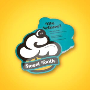 Custom Shape Business Cards, Matt Laminated 400 GSM