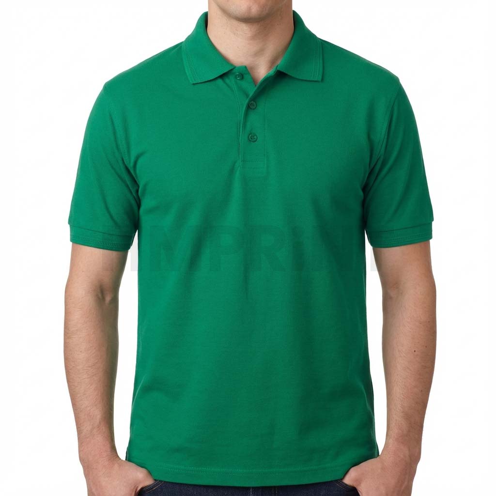 dark green polo exclusive 220 dark green short sleeve polo shirt with a classic collar and two button placket.