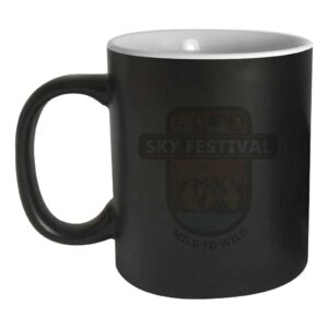 11oz Matte Black Color-Changing Ceramic Mug (325 ml)