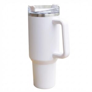 Stainless Steel Vacuum Travel Tumbler With Handle & Straw (900 ml)