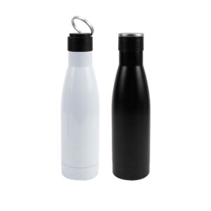Double-Wall Recycled Stainless Steel Vacuum Bottle with Handle (500 ml)