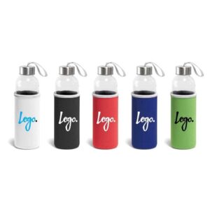 Promotional Glass Water Bottle with Sleeve (500 ml)