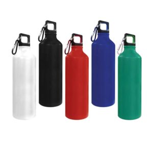 Aluminum Single-Wall Bottle with Carabiner Clip (750 ml)