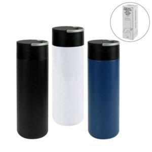 Double Wall SS Bottles, Twist-off Lid with Phone Holder 600ml