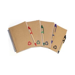 Eco-Friendly Notebook with Pen and Sticky Notes