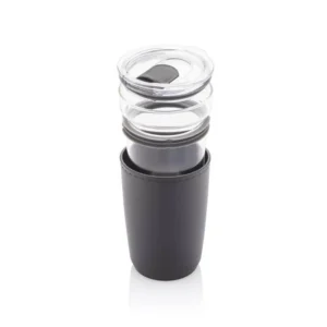ECOLIA – Borosilicate Glass Sustainable Tumbler with Recycled Protective Case (480ml)
