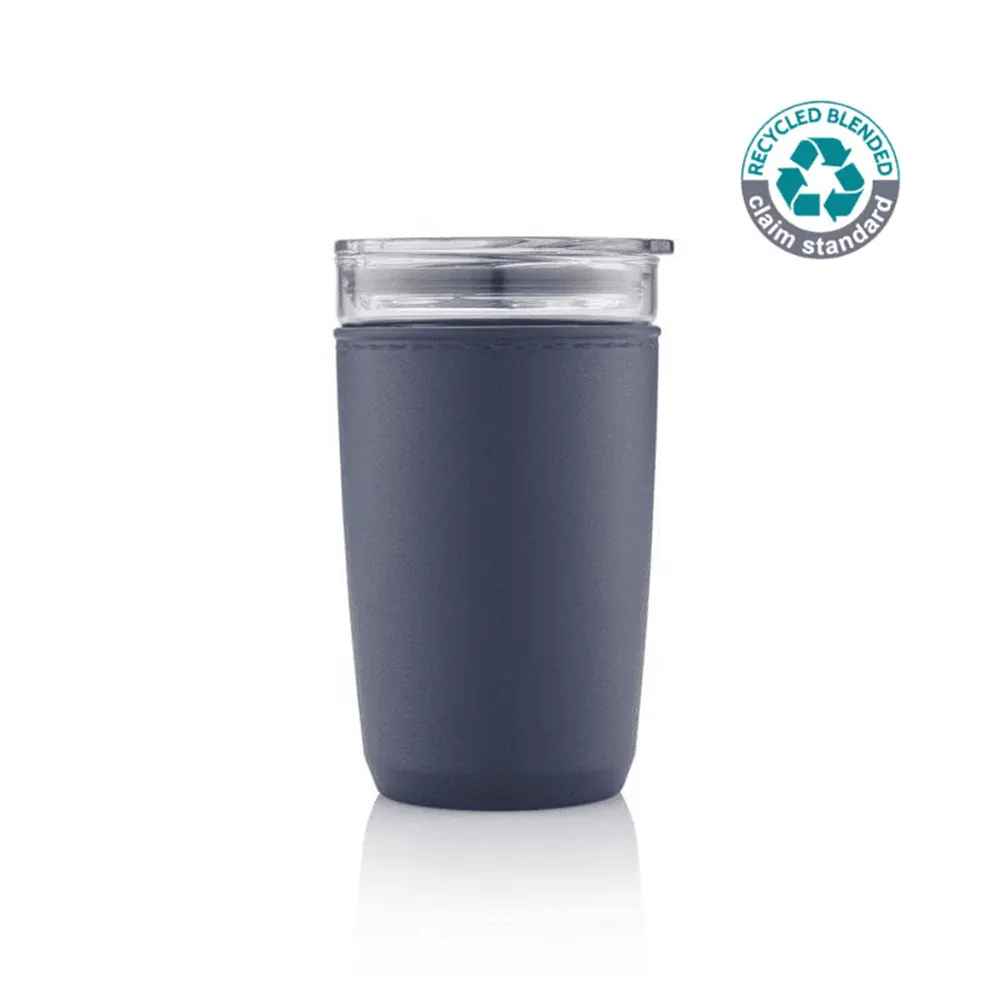 ecolia borosilicate glass sustainable tumbler with recycled protective case blue 1 ECOLIA - Borosilicate Glass Sustainable Tumbler with Recycled Protective Case (480ml) - Image 3
