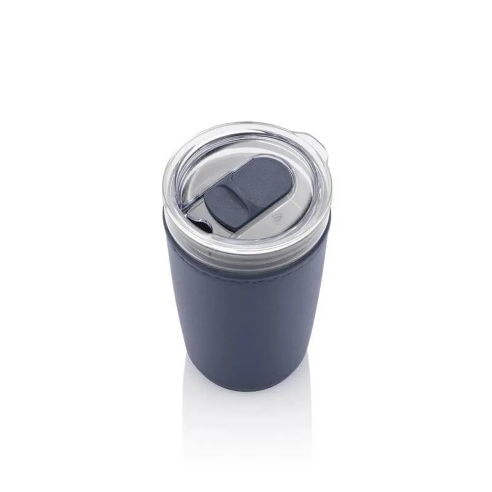 ecolia borosilicate glass sustainable tumbler with recycled protective case blue 2 ECOLIA - Borosilicate Glass Sustainable Tumbler with Recycled Protective Case (480ml) - Image 4