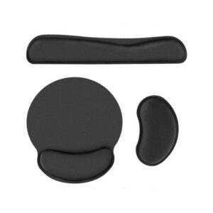 3-in-1 Mouse Pad & Keyboard Wrist Rest Set (Ergonomic Gel Wrist Support)