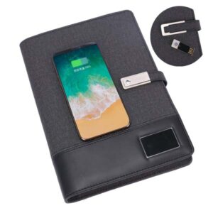 Executive Hi-Tech Portfolio Powerbank With Wireless Charging Technology