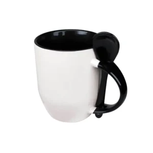 FLOVIO – Two Tone Ceramic Mug with Spoon (325ml / 11oz)