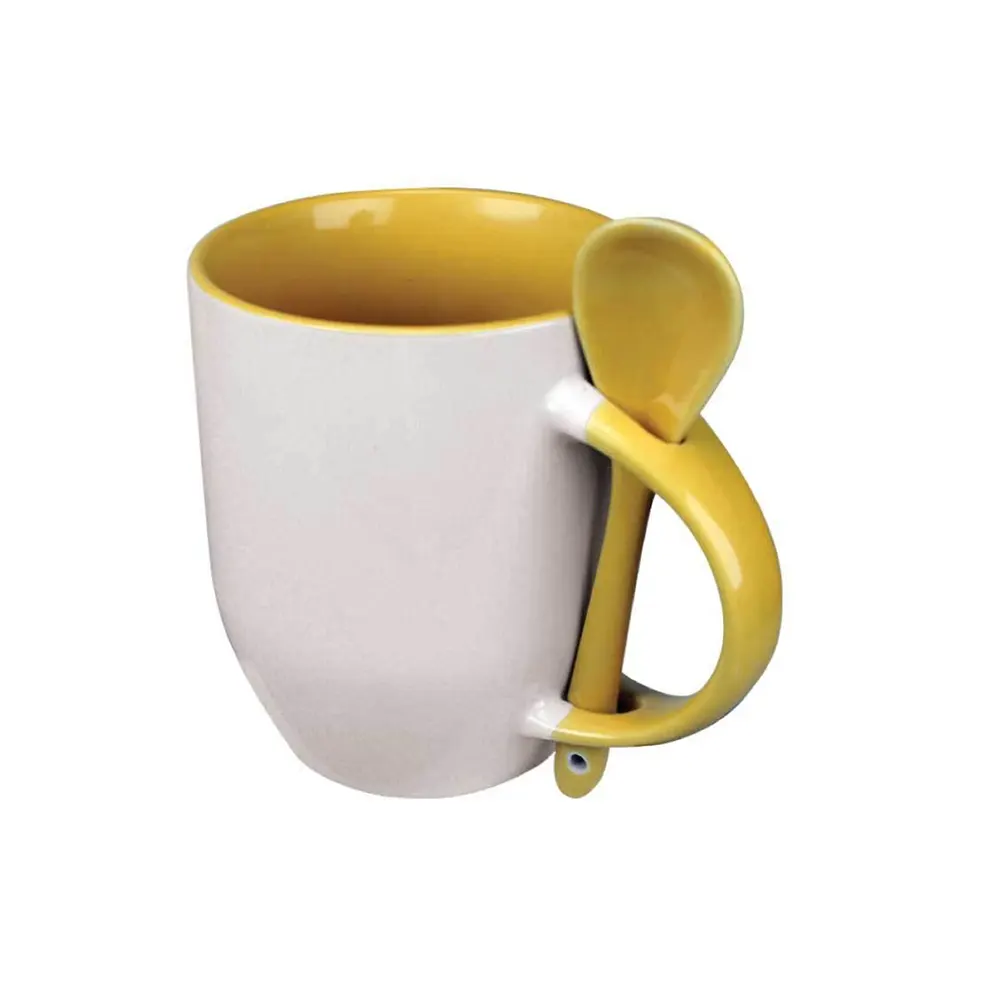 flovio two tone ceramic mug with spoon gift ready drinkware yellow 1 FLOVIO - Two Tone Ceramic Mug with Spoon (325ml / 11oz) - Image 9
