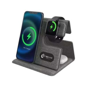 Foldable Wireless Fast Charging Station for Phone Watch Earbuds