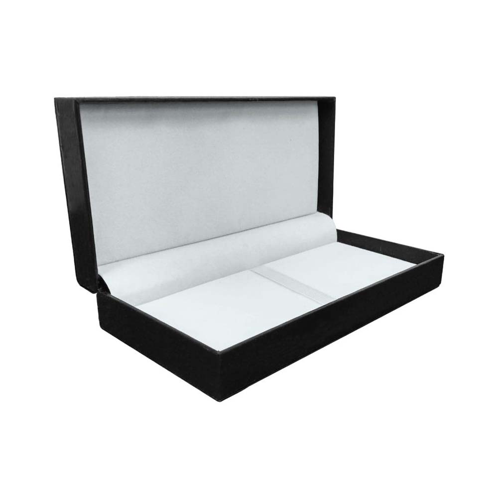 gs gb 06 leather pen box white fabric interior variant open Leather Pen Box with White Fabric Interior (Variant) - Image 2
