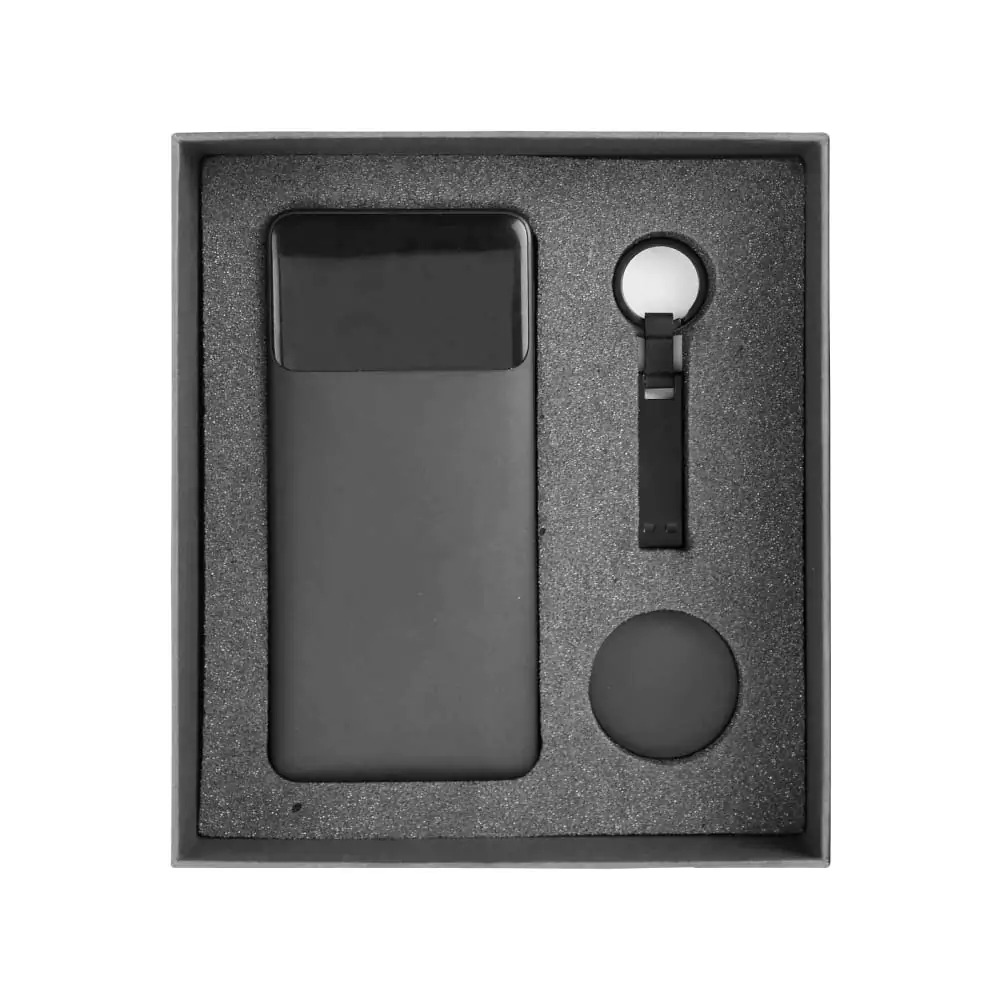gs set3 09 black tech essentials gift set 10000mah power bank open 3-Piece Black Tech Essentials Gift Set - Image 2