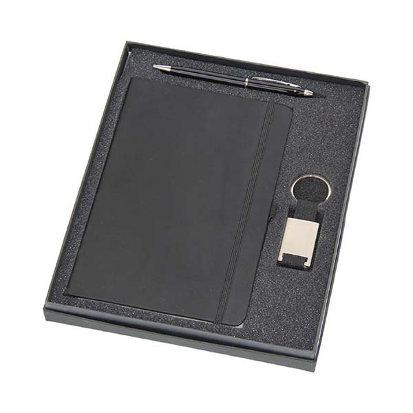 gs set3 27 office gift set keychain twist pen pu notebook main Office Gift Set (Top Gift Box)
