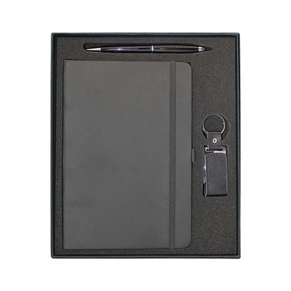 gs set3 30 office gift set pu notebook leather metal usb stylus pen main Office Gift Set (Top Gift Box)
