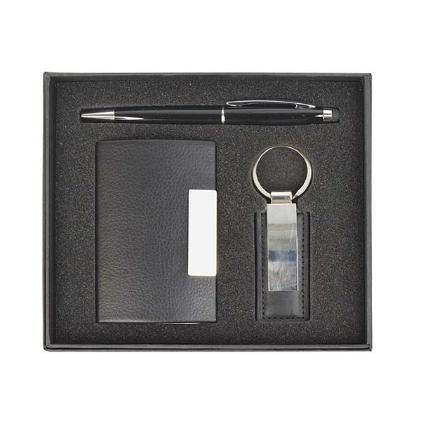 gs set3 35 office gift set card holder leather keychain stylus pen main Office Gift Set (Top Small Gift Box)