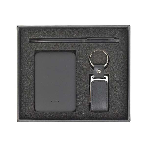 gs set3 36 office tech gift set light up powerbank leather usb slim pen main Office & Tech Gift Set (Top Small Gift Box)