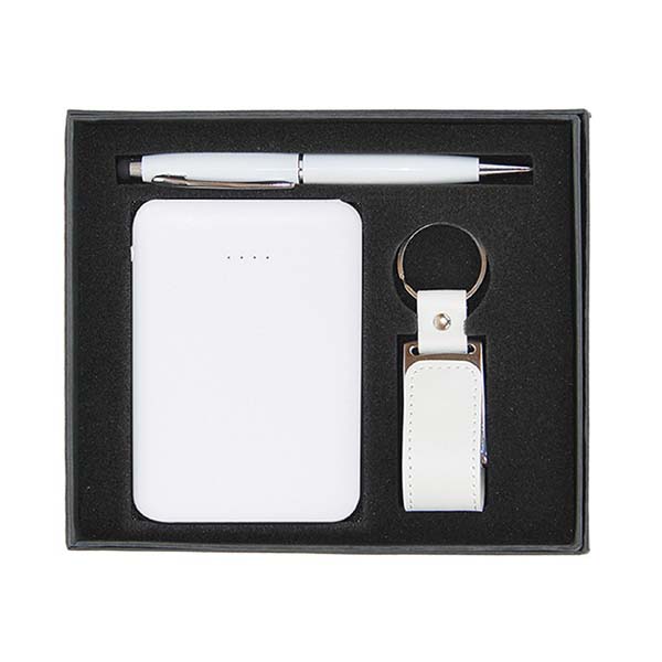gs set3 38 office tech gift set mini powerbank leather metal usb stylus pen main Office & Tech Gift Set (Top Small Gift Box)