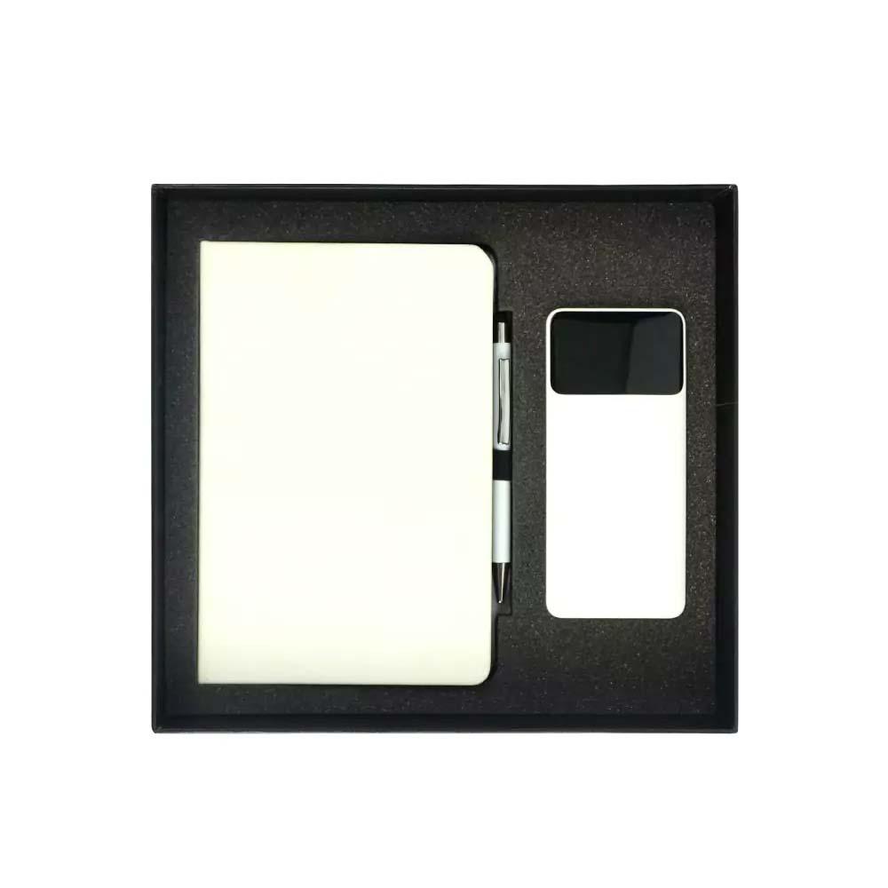 gs set3 44 4 piece gift set 10000mah power bank wht 4-Piece Promotional Gift Set with 10,000 mAh Power Bank - Image 3