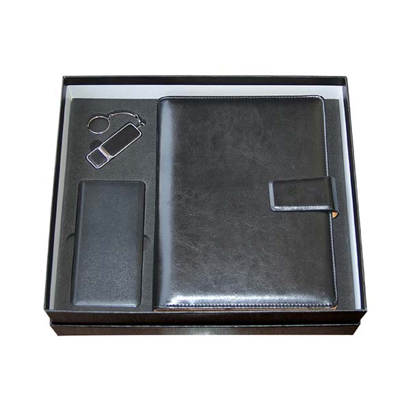 gs set3 47 office tech gift set a5 organizer leather usb light up powerbank main Office & Tech Gift Set (Large Top Gift Box)