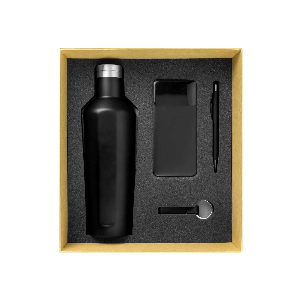 gs set4 03 4 piece black tech drinkware gift set open 4-Piece Black Tech & Drinkware Gift Set - Image 2