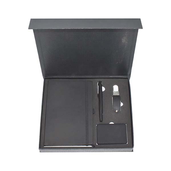 gs set4 16 office tech gift set leather usb light up powerbank open Office & Tech Gift Set (Magnetic Box) - Image 2