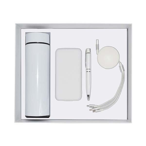 gs set4 20 office charging gift set wireless powerbank retractable cable led bottle main Office & Charging Gift Set (Large Top Gift Box)