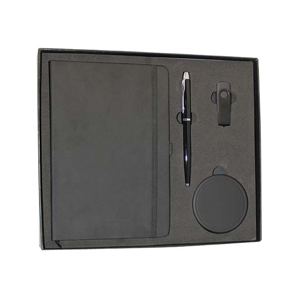 gs set4 34 office charging gift set fast wireless charger metal usb pu notebook main Office & Charging Gift Set (Top Gift Box)