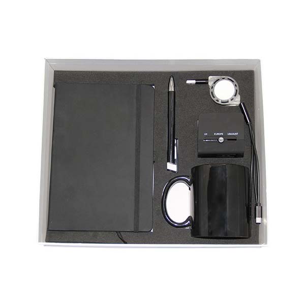 gs set5 15 office travel gift set 3 in 1 cable travel adapter coffee mug main Office & Travel Gift Set (Large Top Gift Box)