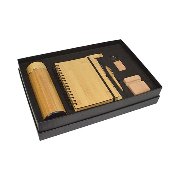 gs set6 05 eco office gift set wooden usb wooden pen bamboo drinkware main Eco-Friendly Office Gift Set (Large Top Gift Box)