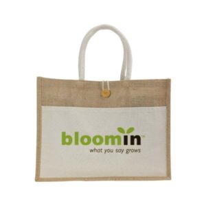 Jute Bags with Cotton Pocket and Handle