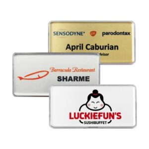 Lens Cover Rectangular Name Badges