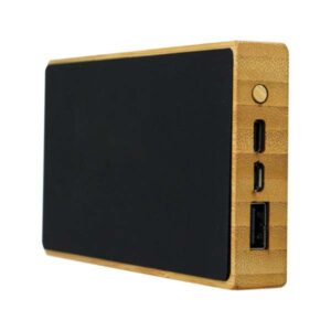 Light Up Logo Bamboo Wireless Power Bank