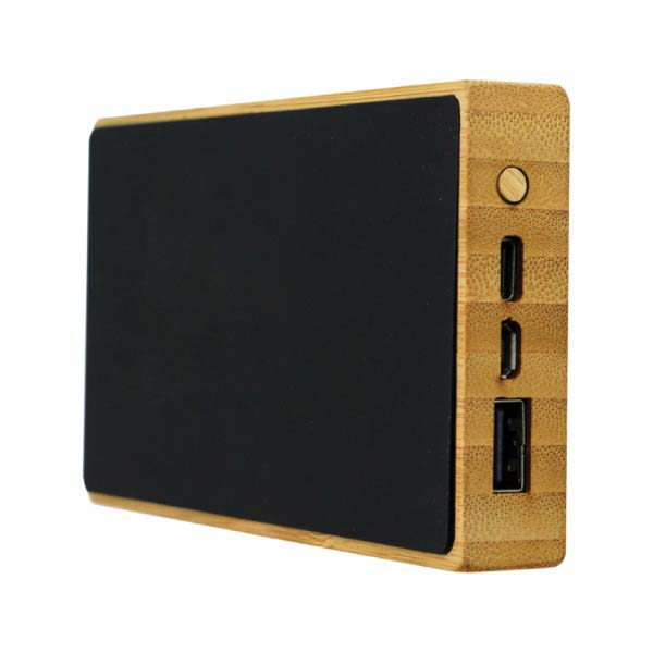 light up logo bamboo wireless powerbank TG PB 33 main