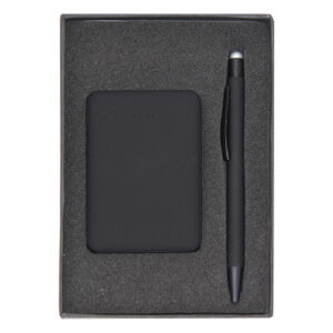 Light-Up Logo Power Bank & Stylus Pen Gift Set