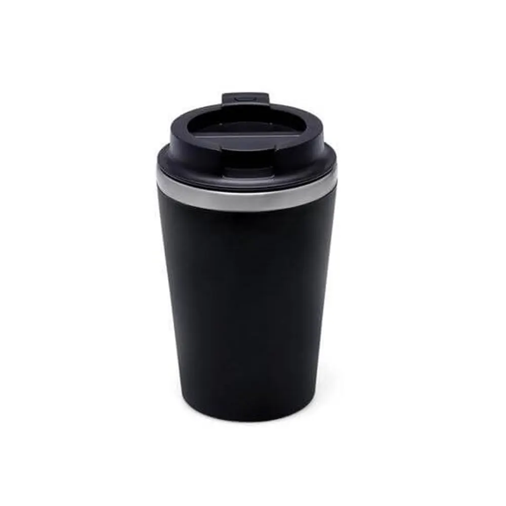 livoro double wall steel inner tumbler with spillproof lid everyday mug black 2 LIVORO - Double Wall Steel-Inner Tumbler with Spillproof Lid (350ml) - Image 2