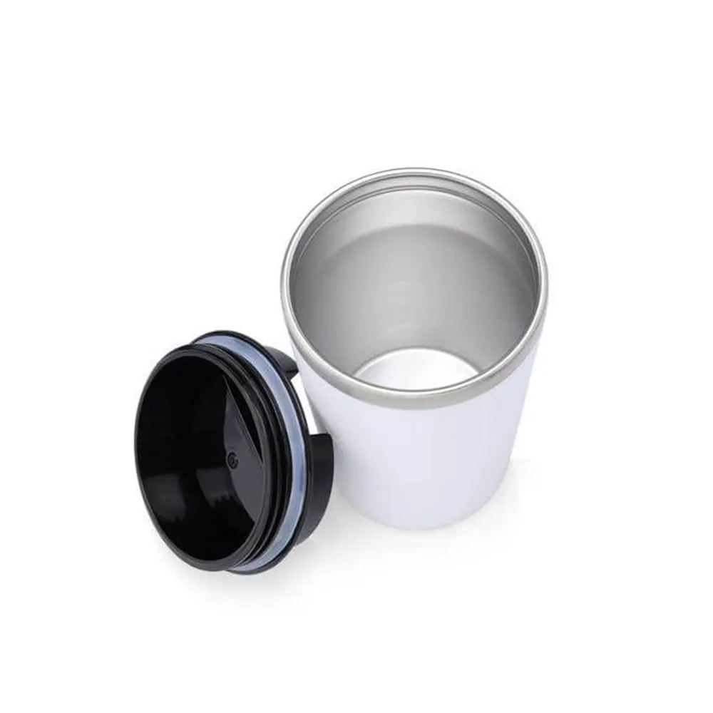 livoro double wall steel inner tumbler with spillproof lid everyday mug white 2 LIVORO - Double Wall Steel-Inner Tumbler with Spillproof Lid (350ml) - Image 6