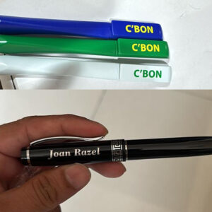 logo pens engraving and printing Branded pens with UV printed logo and engraved name