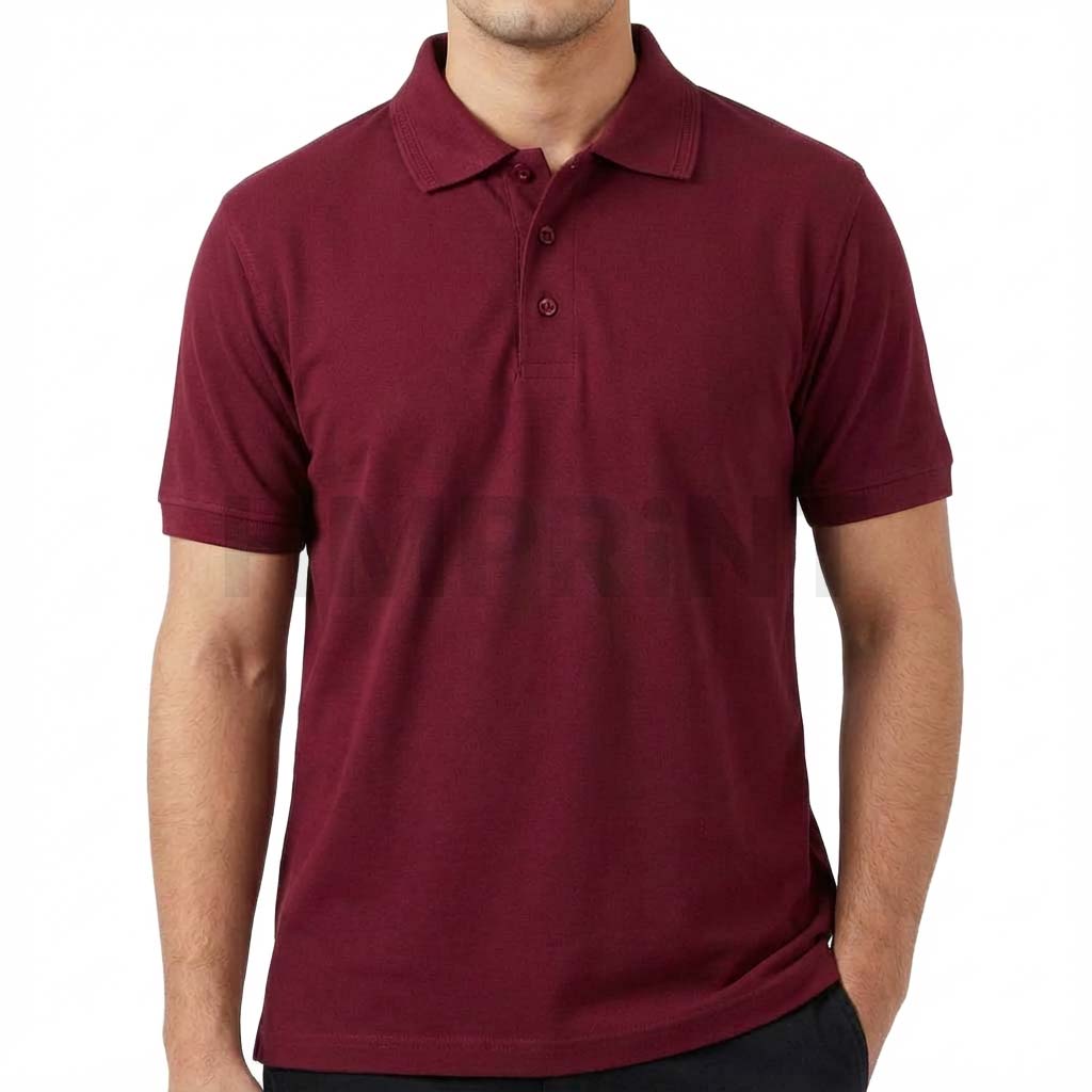 maroon polo exclusive 220 maroon short sleeve polo shirt with a classic collar and two button placket.