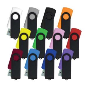 Matte Black Swivel USB Flash Drives