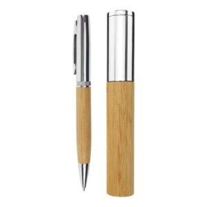 Metal & Bamboo Pen with Tube Box