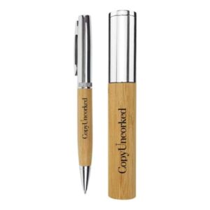 Metal & Bamboo Pen with Tube Box