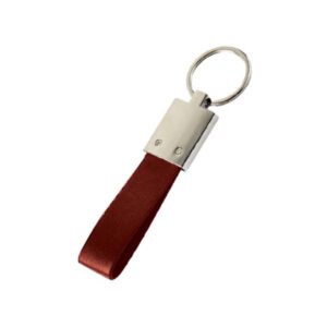 Metal & Leather Keychain