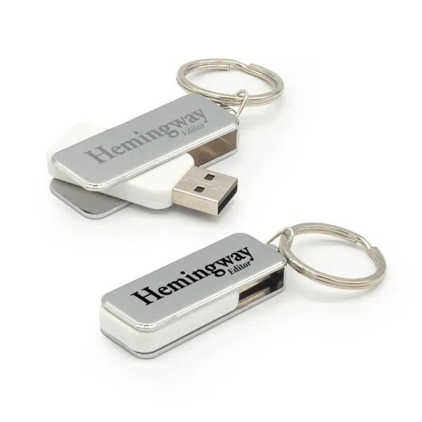 metal swivel usb with key holder TG FD 116 printed Metal Swivel USB with Key Holder - Image 2