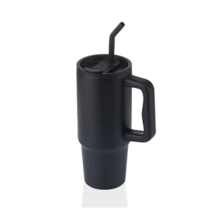 METTRO – Recycled Stainless Steel Insulated Tumbler with Rotating Lid & Handle (900ml)